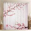 Loussiesd Tende da finestra con fiori di ciliegio per camera da letto soggiorno Girly rosa pallido petali tende ragazze donne acquerello floreale finestra drappeggiamenti in per finestre W66 x L72