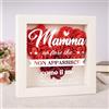 Apjielop Regalo Mamma Regalo Mamma Compleanno, Cornice Decorativa con Rose Rosse, 18x18 cm.
