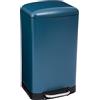 5 five simply smart 5Five - Pattumiera da cucina in metallo Ariane da 30 litri, colore blu anatra - Secchio e maniglia posteriore rimovibili - Chiusura silenziosa