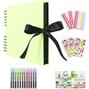 Vienrose Album Fotografico Fai da Te Spirale Scrapbooking 40 Pagine 28,5x21 cm, Personalizzabile e Resistente, Regalo di Nozze, Battesimo, Anniversario e Ricordi di Famiglia, Verde