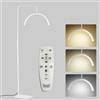 duowelly 48w Lampada Mezza Luna Estetica con Comando a Pedale,Lampada Extension Ciglia Professionale,Lampada Lashmaker,Luce Led Centro Estetico,Lampada Da Terra Bianca Estetista per Unghie,Tattoo