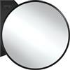 tectake® Specchio da Parete Rotondo, Design Minimalista, Cornice in Alluminio Anodizzato, Superficie senza Distorsioni, Montaggio Semplice, Specchio Moderno, Bagno, Soggiorno, Camera da Letto - Ø 60cm