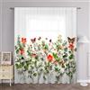 Odot Tende Semi Trasparenti con Tasca per Asta, Motivo Fiore 3D Tenda Voile 1 Pezzo Filtranti Finestra Moderna per Interni Soggiorno Camera da Letto Cucina Balcone (Pianta verde,132x160cm)