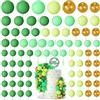 NACHLYNN 80 Pezzi Palline Cake Topper Decorazioni Topper Foam Ball Torta Decorazione per Feste di Compleanno Matrimoni Baby Shower(Serie Verde Oro)