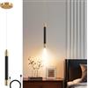 EIDEARAY Moderna lampada a sospensione a LED, colore nero, con batteria, batteria da 7500 Mah, cilindro,per comodino, camera da letto