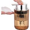 Segbeauty Dispenser Sapone Schiuma, 1 Pezzi 300ml Dispenser Shampoo e Bagnoschiuma, Erogatore Liquido Riempibile, per Shampoo, Bagnoschiuma (Marrone)