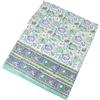 GURU SHOP Copriletto con Stampa a Blocchi, Copriletto per Divano Letto, Applique Fatte a Mano, Sciarpa da Parete - Design 14, Verde, Cotone, Dimensioni: Doppio 225x275 cm, Copriletti con Stampa a Blocchi