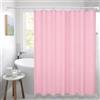 Dekorinex Tenda da Doccia in Tessuto Rosa, 180x200 cm PEVA Impermeabile Tenda da Bagno Include Ganci per Tende, Antimuffa Tenda Doccia Fodera per Vasche da Bagno con 12 Ganci in Plastica, per Bagno, Vasca