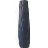 Generic Vaso da terra moderno, alto 58 cm, grande, infrangibile, strutturato, ondulato, decorativo, in plastica, per erba della pampa, soggiorno, corridoio, casa e ufficio, colore: grigio