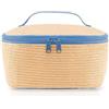 reisenthel Coolerbag S pocket - Borsa termica con tomaia in bottiglie di PET riciclate, ideale per il pranzo in viaggio, Raffia Blue, s, Borsa frigo
