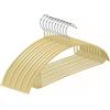 Eidoct Confezione da 10 grucce appendiabiti senza spalline, larghe 42 cm, resistenti, in metallo, per armadio, rivestimento in PVC, per maglioni, abiti, giacche, pantaloni, camicie