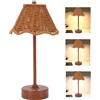 Generico Lampada Tavolo Rattan, Lampade Comodino Vintage Viminis Controllo Touch, Lampada Tavolo Senza Fili Rattan per Soggiorno, Lampade Scrivania Ricaricabili LED Paralume Viminis, per Arredamento Casa