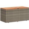 vidaXL Contenitore Giardino Grigio 110x50x54cm Polyrattan Legno Acacia