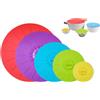 Abiyou 5Pcs Coperchio in Silicone Riutilizzabile - Ventosa Della Ciotola per Lattine, Padelle (5 Colori)