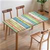 FANSU Arcobaleno Tovaglia Rettangolare Piazza Copritavolo con Bordo Elastico, 4/6/8FT Copritavolo Tavolo Panno per Esterno Sala da Pranzo Cucina Ristorante Giardino (140x80cm,Verde)