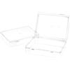 QWORK® Scatola portadocumenti portatile formato A5, plastica trasparente resistente, confezione da 2, ideale per documenti, riviste, album di ritagli, foto,22 x 15.5 x 5 cm