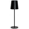 TEK ONE Tecnologia Lampada da Tavolo LED Ricaricabile Touch USB-C 2W | 3 Luci CCT Calda Naturale Fredda | Wireless Design Moderno Minimal | Comodino Bar Ristorante Nero Beige Oro (Nero)