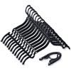 moorg 12 Grucce Pieghevoli da Viaggio, Eleganti e Resistenti Grucce in Plastica, Gruccia Salvaspazio, Portatili con Antiscivolo, Accessori Appendiabiti da Viaggio, Gruccia Pieghevole Multifunzione