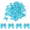 QUARKZMAN 50Pz Fiocchi Decorativi Mini, 2.54 x 2.54cm, Fiocco Piccolo, Fiocchi Regalo Mini, Fiocchetti per Bomboniere, Matrimonio, DIY, Decorazioni Regalo, Festa di Compleanno, Blu Lago