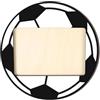 Generic Cornici in legno, display rotondo da 20 cm, cornice per foto di calcio con supporto da scrivania, cornice in legno con finitura robusta, accessorio decorativo per casa e ufficio, esposizione