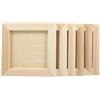 Hemobllo 6 Pezzi Sagome Legno da Decorare, Cornici Foto in Legno Grezzo 12x12 Cm per Ragazzo Ragazza, per Casa e Fai da Te