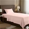 HABITA 33 HOME Lenzuola matrimoniali, cotone blend anallergico, Set letto matrimoniale completo di lenzuolo matrimoniale Sopra, Sotto con Angoli e Federe - Made in Italy (Rosa Chiaro, SINGOLO)