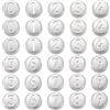 Beebeecraft 1 Scatola da 40 Pezzi 304 Perline Piatte Rotonde in Acciaio Inossidabile con Numeri 0-9 Perline Sfuse con Numeri per La Creazione di Gioielli Fai da Te Bracciali Collane