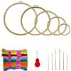 JYC CREATIVE Cerchi da ricamo in legno, rotondi, in legno, 15, 22, 30, 35, 40 cm, set da 8
