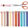 GLARKS 12pz. Set di cerniere in nylon e resina da 15cm/6in con tiraggio ad anello, 10 colori cerniera a spirale con estremità chiusa, tiraggio ad anello in lega di zinco, forbici, nastro di