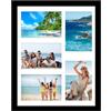 TESSTSY Portafoto Da Parete Multiplo, Cornici Foto Multiple Da Parete, Porta Foto Multiple Da Paretes, Cornice Multipla Per 5 Fotos, Portafoto 10x15 con Passepartout (28 x 35.5 cm, Nero)