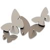 CalleaDesign - Portachiavi da parete Farfalle, Colore: Tortora