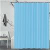 LUKDUNG 240x200 Tenda da Bagno in Poliestere, Tenda da Doccia Anti-muffa per Bagno, Tenda per Vasca da Bagno e Doccia in Tessuto Impermeabile e Lavabile, Tenda da Doccia con 16 Ganci Blu