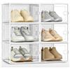 JUPPLIES | Scarpiera Modulare Trasparente Salvaspazio | Scatole per Scarpe Trasparenti Impilabili in Plastica | Organizer Scarpe da Armadio