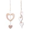 HsentimenH 2 ciondoli decorativi a forma di cuore, in legno, decorazione da finestra, decorazione da parete, decorazione da parete, decorazione in legno, decorazione per la stanza, decorazione da appendere per
