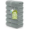 Utopia Towels - Set Di 6 Asciugamani Di Lusso, (41 x 71 CM) 100% Cotone Filato Ad Anello, Leggeri e Altamente Assorbenti Per il Bagno, i Viaggi, il Campeggio, l'hotel e La Spa (Grigio freddo)