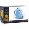 Disney Tazza a forma di Aladdin con coperchio, Genie - Tazza da ufficio - Tazza da latte - Tazza regalo - Tazza 3D, blu
