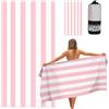 Ainiv Telo Mare Microfibradi 80x160cm, Telo Piscina Doppio Lato Antisabbia con Borsa, Telo Palestra Leggero e ad Asciugatura Rapida, per Piscina, Campeggio, Picnic, Yoga, Palestra, Sport, Rosa