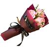 Wwyan Bouquet di rose artificiali rosa con 3 teste di sapone, petali di fiori artificiali per donne, mamma, moglie, migliore amica, compleanno, Natale, San Valentino, madri da figlia, fiori artificiali (30