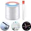 TOKERD Trasparent Nylon Filo di Nylon Invisibile Filo da Pesca 0.6 mm Filo da Pesca Perline Filo per Realizzare Gioielli, bracciali Collana e progetti Artigianali Strumento Essenziale
