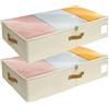 SYEXDZON Contenitori Sottoletto, Pannelli laterali in PP, 80*40*15cm, Beige