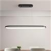minifair Lampadario Ovale Lampadari a LED Dimmerabile Plafoniera Ad Anello Lampadario moderno Tavolo Pranzo Con Telecomando Altezza Regolabile Per Soggiorno Sala da Pranzo Cucina Studio Nero 90cm