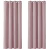 Deconovo Tende da Sole Blackout Tende Moderno per Tua Casa 100% Poliestere, 2 Pannelli 117x138 CM, Rosa lavanda