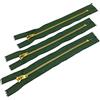 JYC CREATIVE 3 Unità/Cerniere in Ottone Chiuse Con Cursore Semi-Automatico, Maya 3#, per Cucire su Vestiti (25 cm, Verde Scuro)