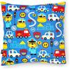 PinkZebra Federa per cuscino per bambini, 50 x 50 cm, in 100% cotone, federa per cuscino per ragazzi, Ecotex Standard 100, con chiusura lampo, motivo: orso poliziotto