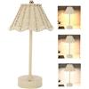 Generico Lampada Tavolo Rattan, Lampade Comodino Vintage Viminis Controllo Touch, Lampada Tavolo Senza Fili Rattan per Soggiorno, Lampade Scrivania Ricaricabili LED Paralume Viminis, per Arredamento Casa