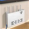 PUIOTEAI Scatola Porta Router Wifi da Parete, Porta Modem da Parete, Modem Wifi Scatola Porta Cavi, per Nascondere Il Router e Mettere in Ordine i Suoi Cavi, Bianco(Size:M)