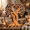 VEELU Albero della Vita Cuore in Legno Personalizzato con Nomi, Decorazione Romantica per Coppia, Regalo Personalizzato per Lui e Lei, Idea Regalo per Matrimonio, Anniversario, San Valentino (Stile 1)