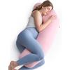 momcozy Cuscino Gravidanza J Compatto Jersey Cotone Laterale
