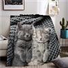 BNREDA Coperta con motivo di gatti, simpatici animali, morbida coperta in pile di flanella, per bambini e adulti (Gatti-2, 150x200cm)
