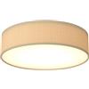 CALEX Lampada da Soffitto LED, 40 cm, Paralume in Tessuto, Tortora, Attacco E27, Luce Bianca Calda, Dimmerabile, Plafoniera Rotonda Moderna